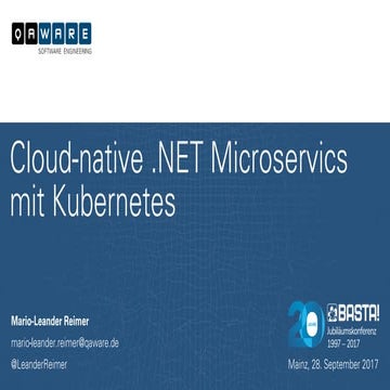 Cloud-native .NET Microservices mit Kubernetes