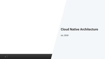 Cloud native architeturecture 