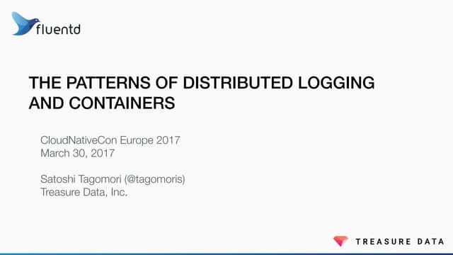 The Patterns of Distributed Logging and Containers