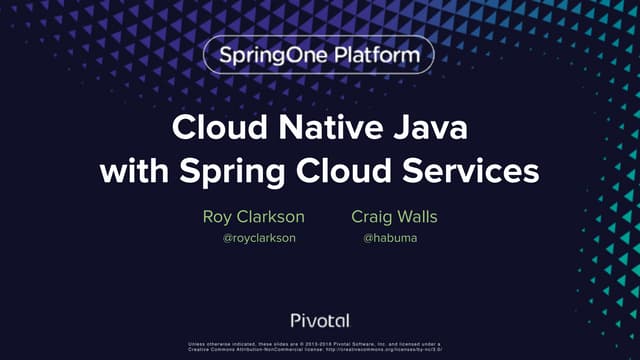 Cloud Native Java with Spring Cloud Services
