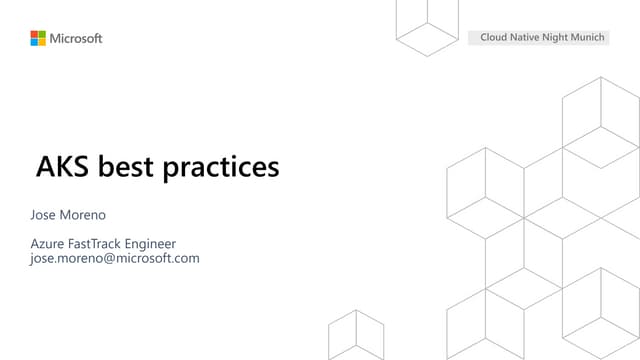 Best Practices with Azure Kubernetes Services