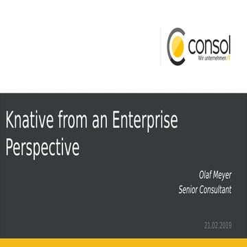 Knative from an Enterprise Perspective