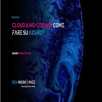Cloud & No-Coding: come fare su Azure?