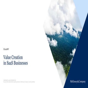 Value Creation in SaaS Businesses