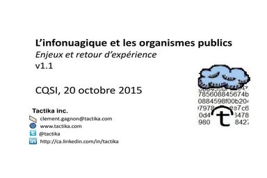 L'infonuagique et les organismes publics