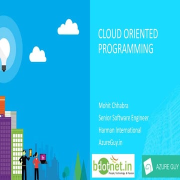 Cloud based programming