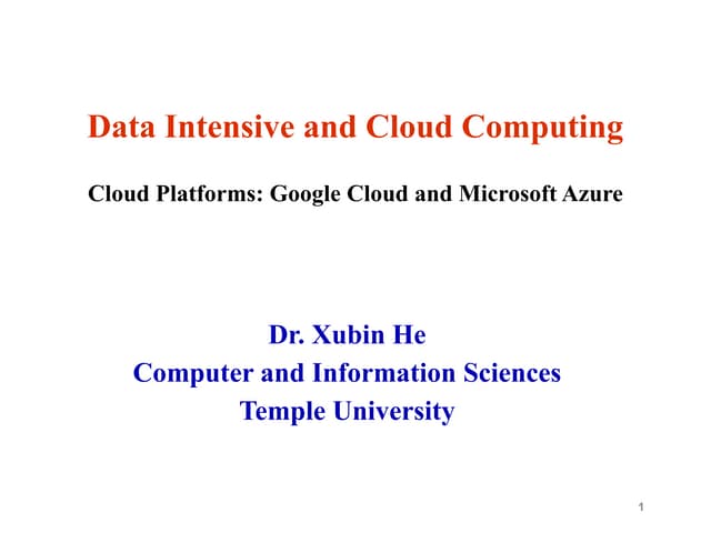 CloudPlatforms-Cloud PLatforms evaluation