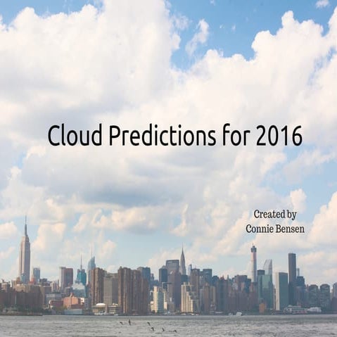 Cloud Predictions 2016