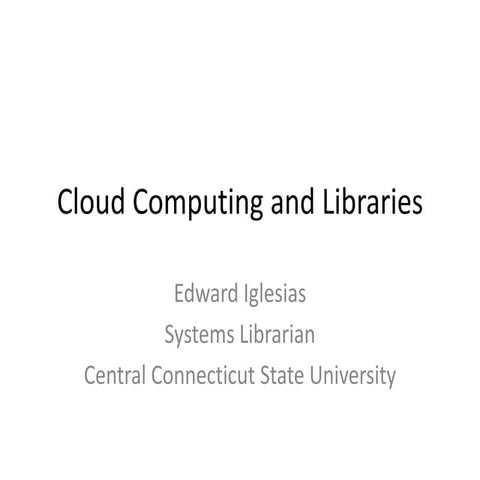 Cloud presentation NELA