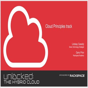 Unlocked Nov 2013: Cloud principles track