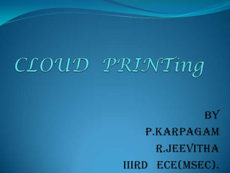 free cloud printing