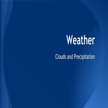 clouds and precipitation
