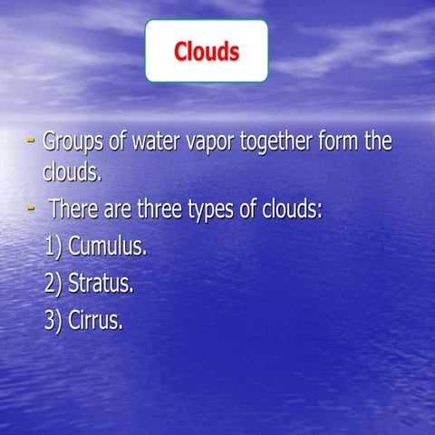 Clouds and precipitation