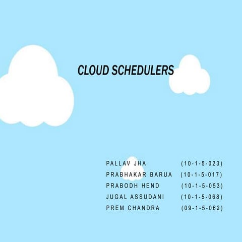 Cloud schedulers and Scheduling in Hadoop