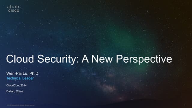 Cloud Security: A New Perspective