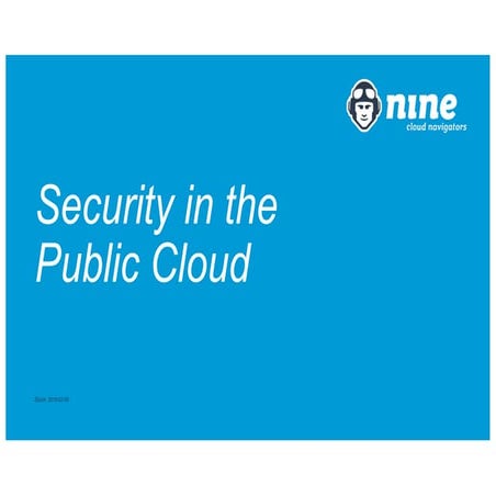 Security In The Public Cloud