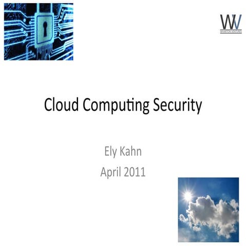 Cloud security   ely kahn