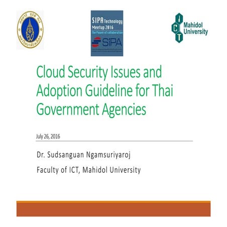 Cloud security and adoption