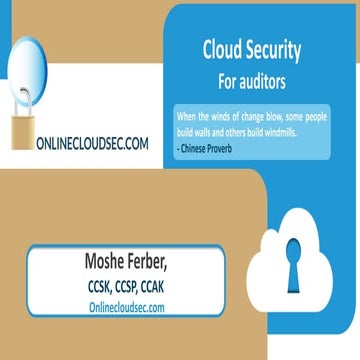 What the auditor need to know about cloud computing