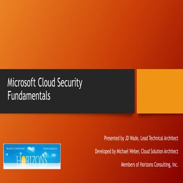 Cloud Security Fundamentals - St. Louis O365 Users Group