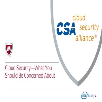 Cloud Security - What you Should Be Concerned About