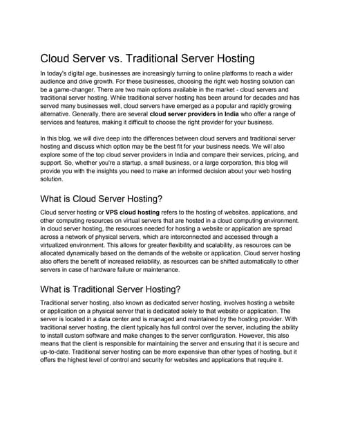 Virtual Servers vs Physical Servers Which is Right for Your ...
