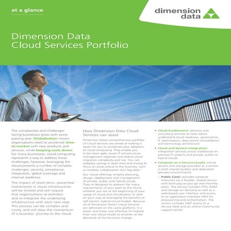 Dimension Data Cloud Services Portfolio
