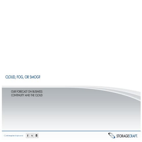 CLOUD, FOG, OR SMOG?