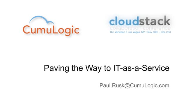 Paving the Way to IT-as-a-Service