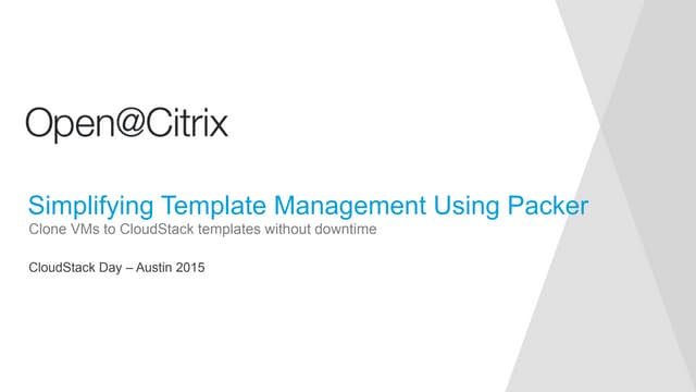 Using Packer to Migrate XenServer Infrastructure to CloudStack
