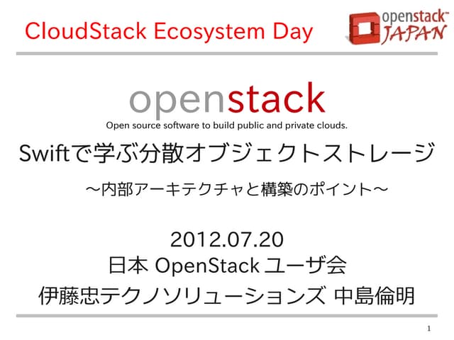 CloudStack Ecosystem Day - OpenStac...