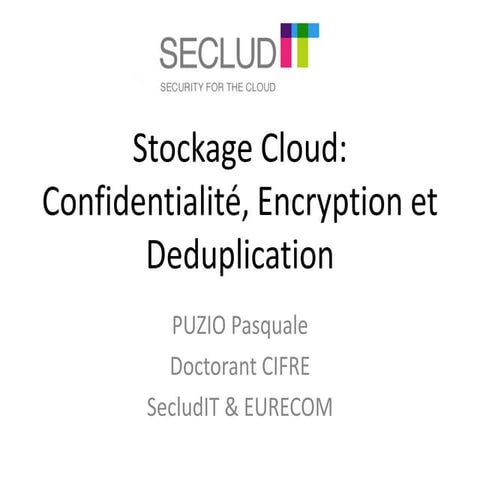 Sécurité du Stockage Cloud