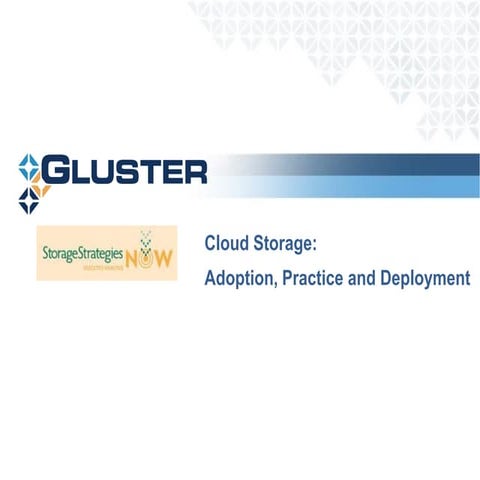 Cloud Storage Adoption, Practice, and Deployment