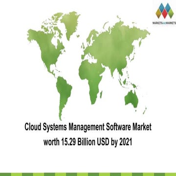 Cloud system management software market  ppt