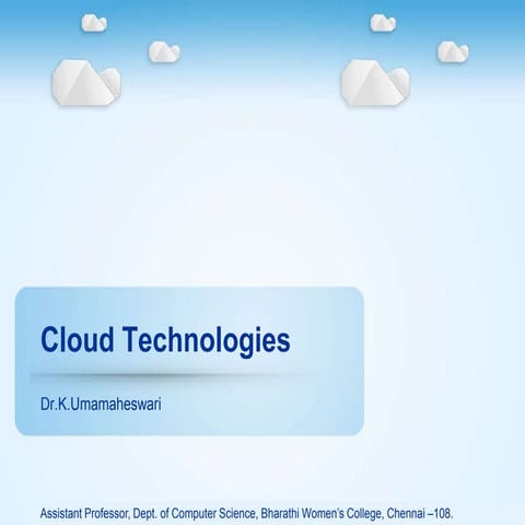 Cloud technologies