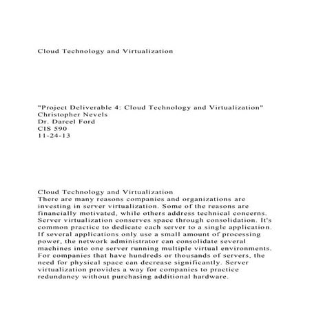 Cloud Technology and VirtualizationProject Deli.docx
