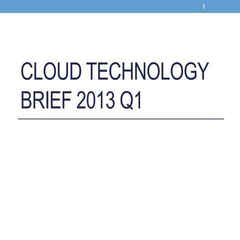 Cloud Technology Brief 2013 Q1 - Thailand