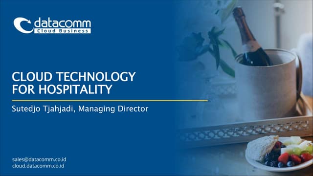 Cloud technology for hospitality