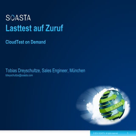Lasttest auf Zuruf CloudTest on Demand webinar presentation