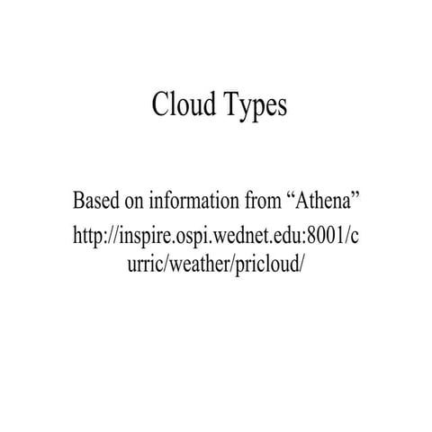 Cloud types