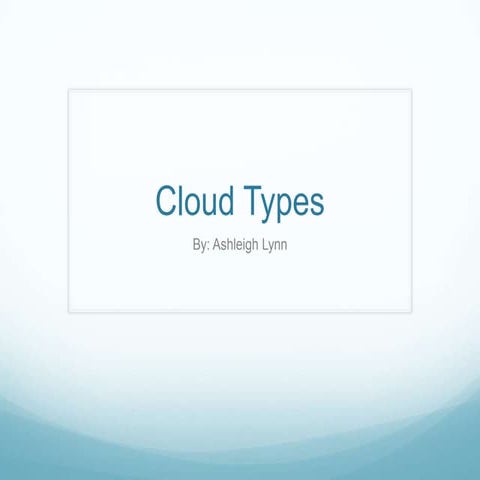 Types of clouds | PPTX