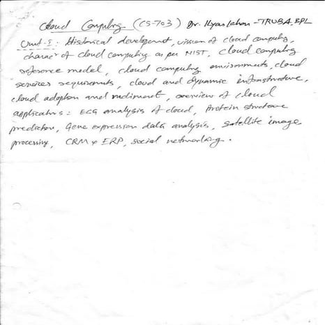 Cloud computing notes RGPV unit 1