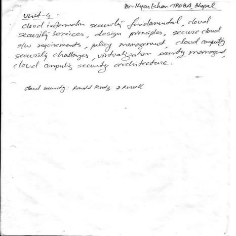 Cloud Computing notes RGPV unit 4
