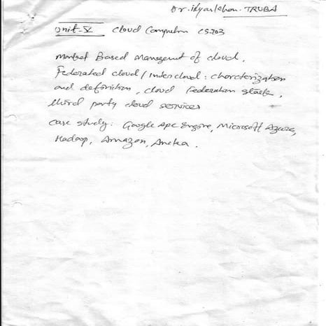 Cloud computing notes rgpv unit 5