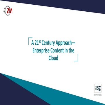 A 21st Century Approach—Enterprise Content in the Cloud