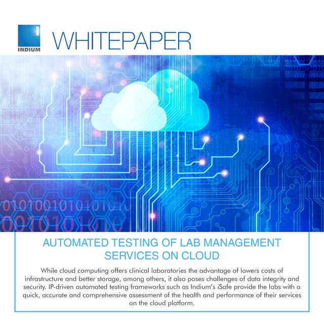 AUTOMATED TESTING OF LAB MANAGEMENT SERVICES ON CLOUD
