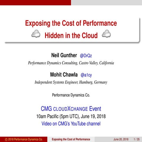 Exposing the Cost of Performance Hidden in the Cloud