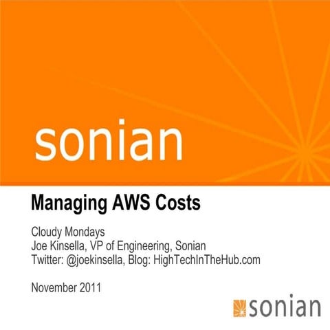 Managing Amazon AWS Costs
