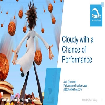 Cloudy with a Chance of Performance (NZ Tech Day - Presentation 6)
