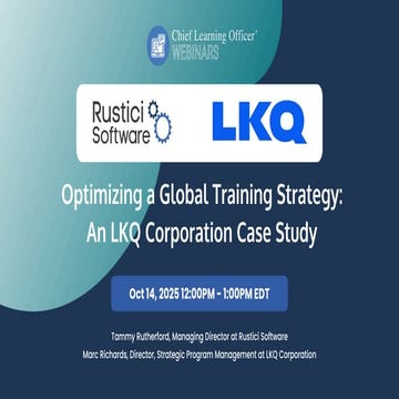 Optimizing a Global Training Strategy: An LKQ Corporation Case Study